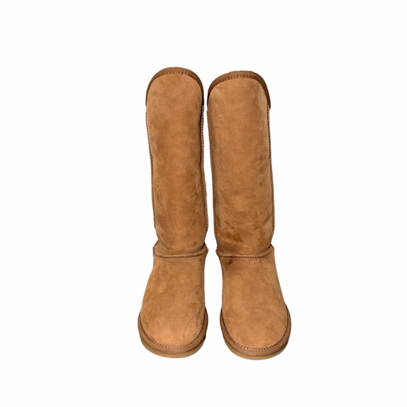 Australia Luxe Collective Cody Sheepskin Tan Suede Tall Shearling Boots Size 7 - Picture 11 of 11